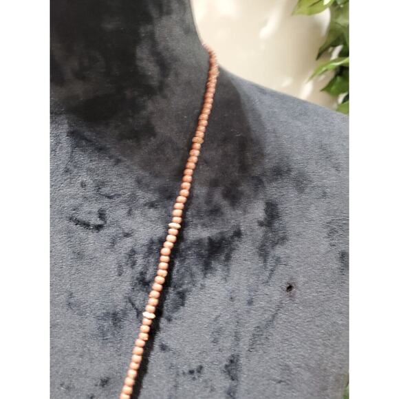 Women's Brown Beaded See Shell Tribal Lightweight Necklace - Picture 2 of 6